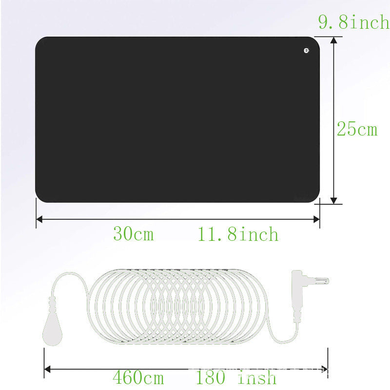 Zen Rhyme Mouse Anti-Static Grounding Wire Yoga Mat Gym Meditation Fitness Workout Gymnastics 40x60CM Rubber Sole
