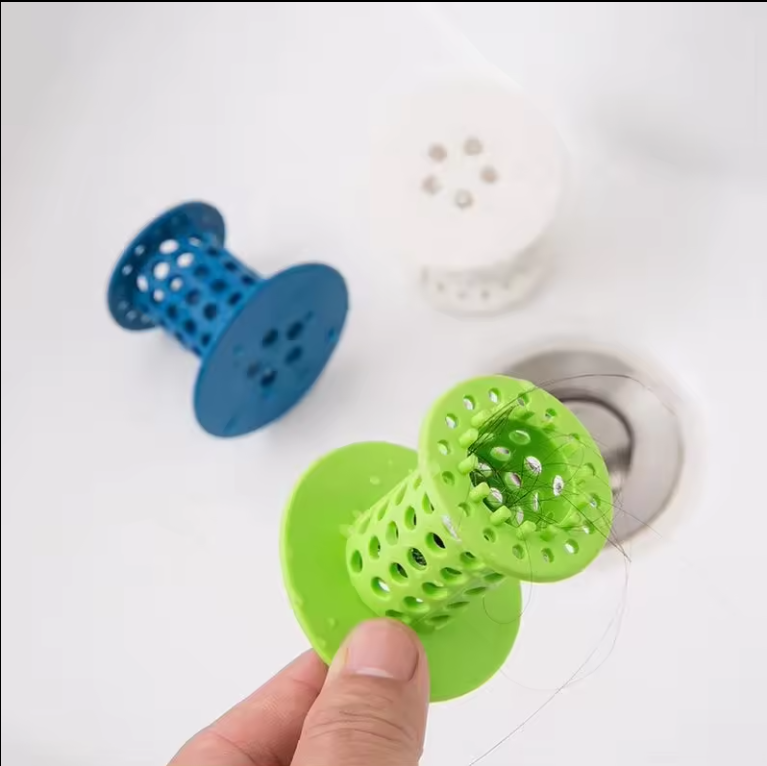 Bath Stopper Plug Sink Strainer Filter Sewer Dredge Device Shower Hair Stopper Bathroom Drain Hair Catcher bathroom accessories(green)