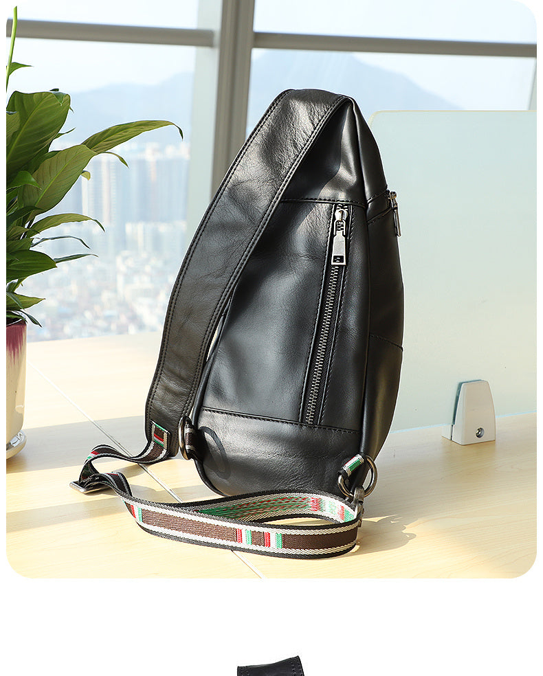Leather Men's Chest Bag