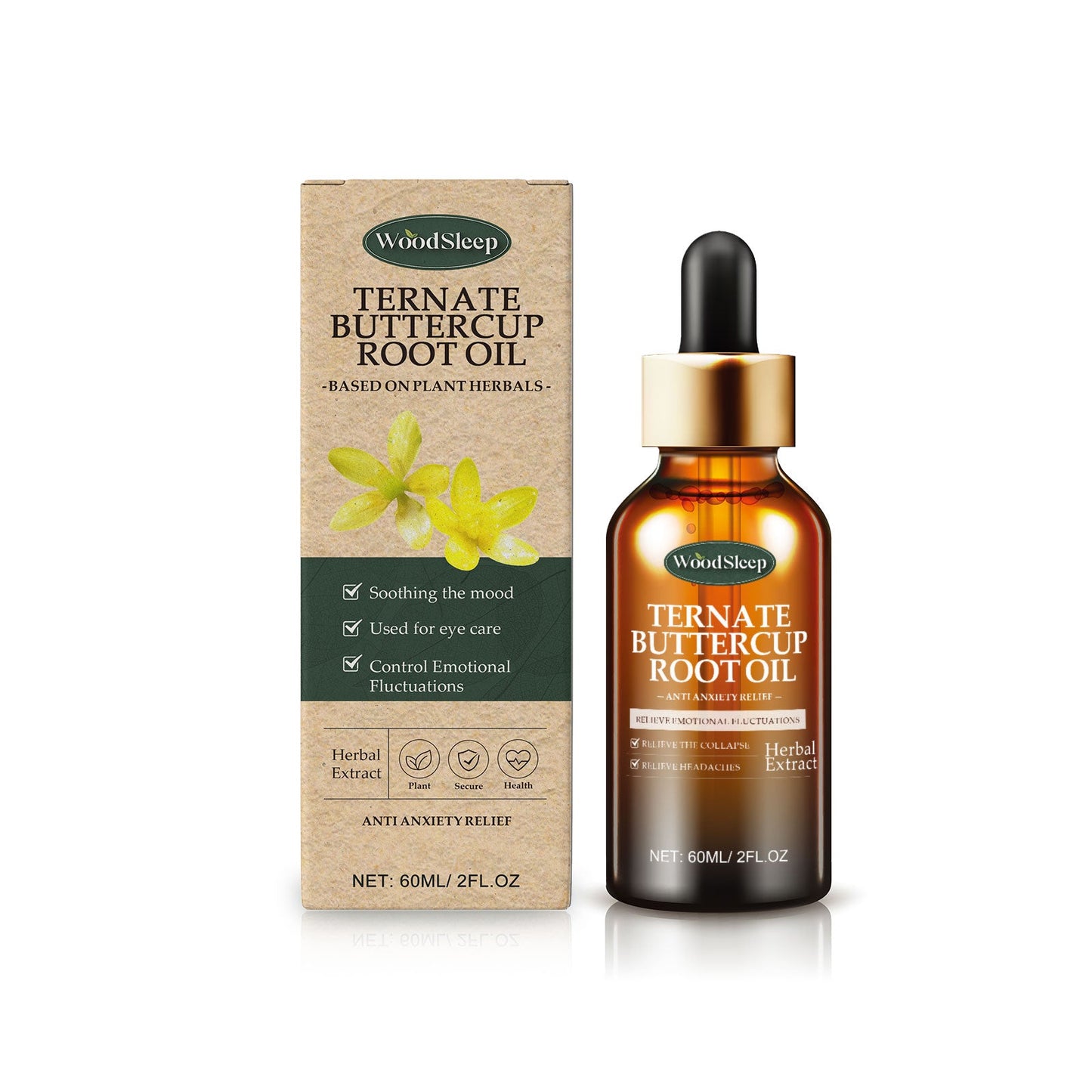 Goldenseal Root Plant Sleep Essential Oil, Gentle Plant Ingredients Massage Treatment To Help Relax Sleep