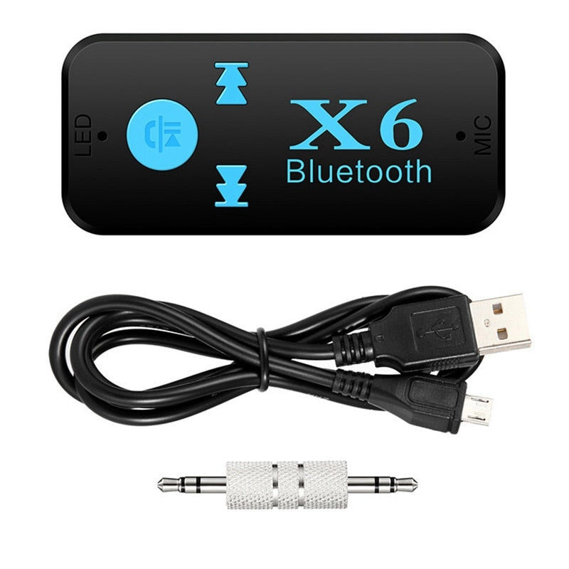 X6 Bluetooth Transmitter Aux Usb Car Play Music Receiver Adapter 5.0 mm Bluetooth Adapter MP3 Music Adapter For car player