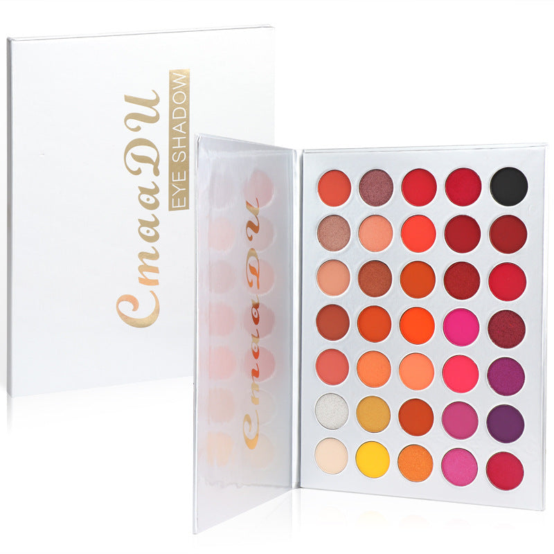 CmaaDu 35 Colors Matte Eyeshadow Metal Waterproof Pearl Glitter Eyeshadow Palette
