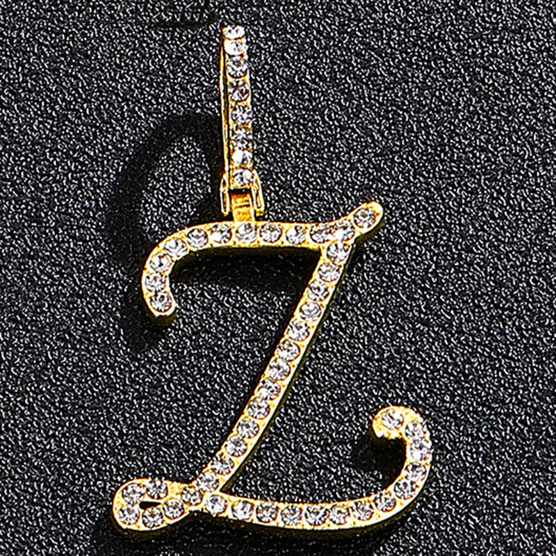 Hip hop accessories grass letter pendant melon seed buckle Cuban chain accessory