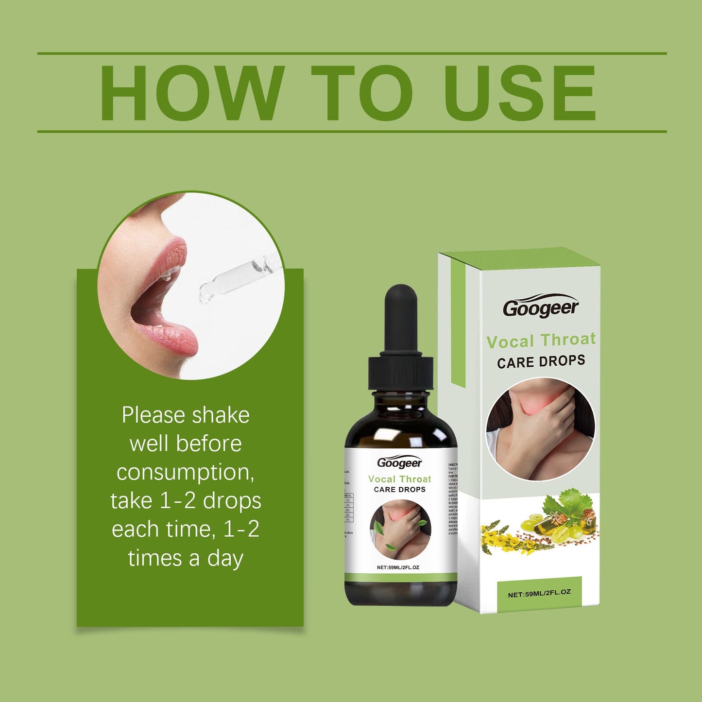 Throat Care Drops Body Treatment