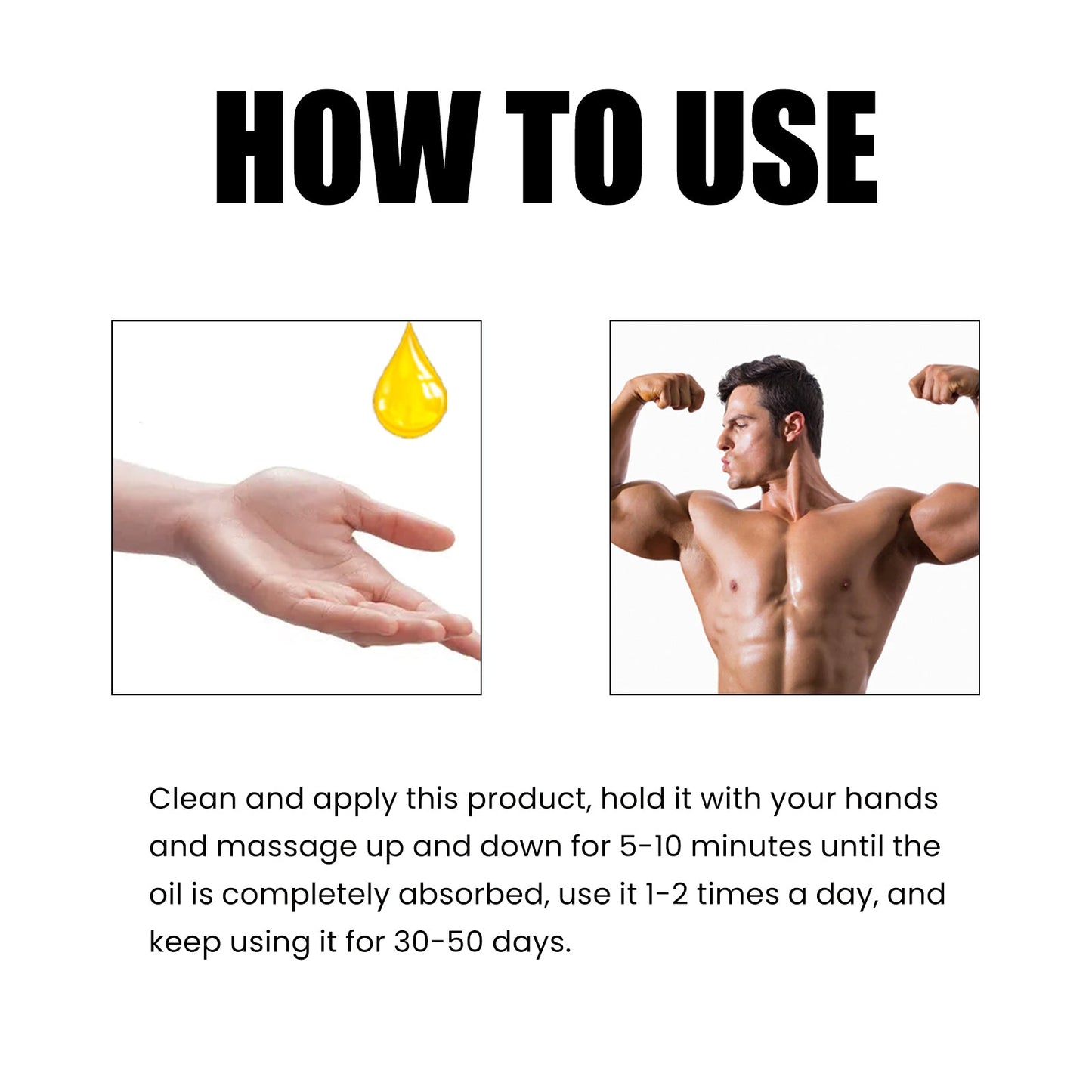 North moon Men's Penis Enlargement Oil, Men's Body Care Massage Moisturizing Topical Essential Oil