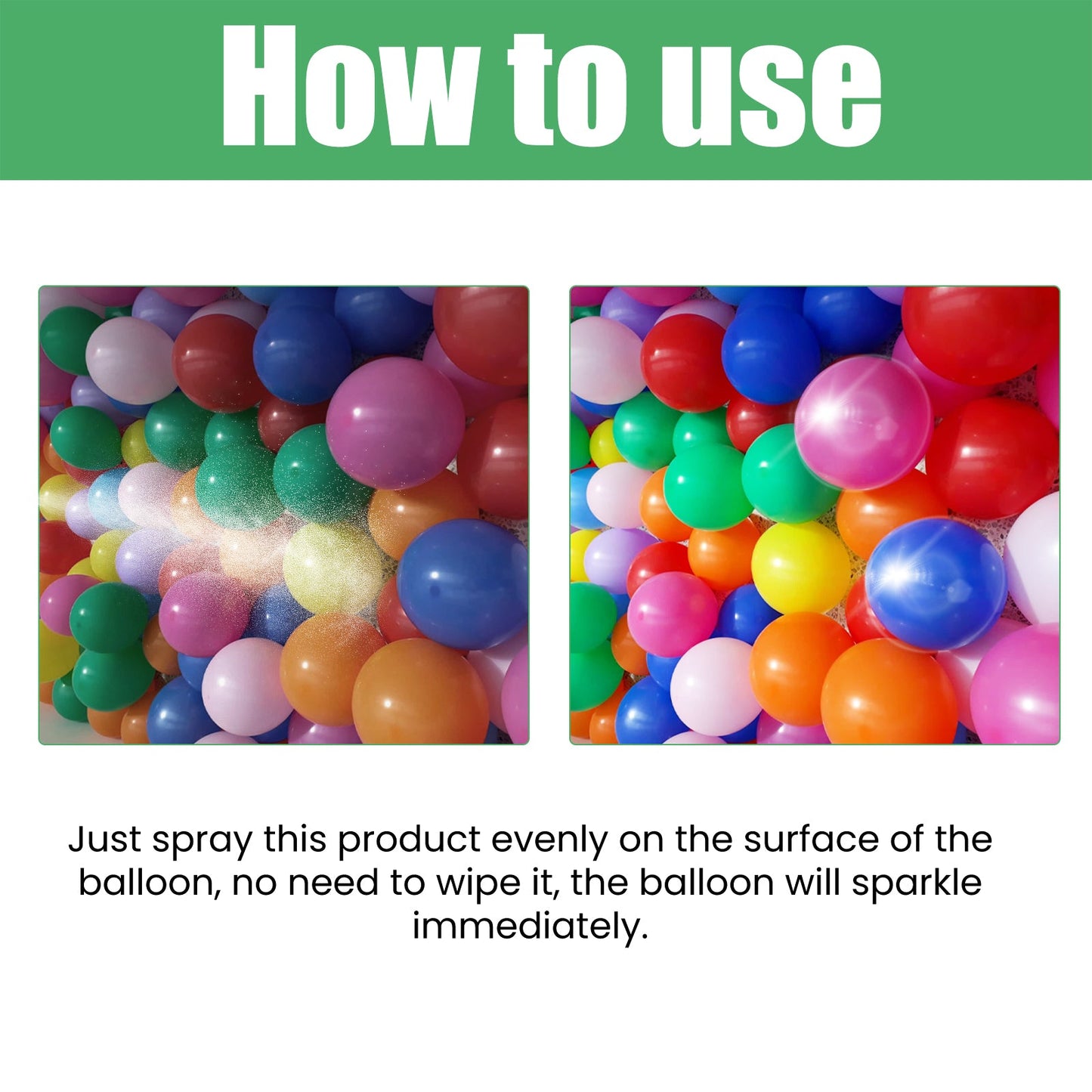 n Balloon Shiny Spray, Evenly Spray The Brightener To Enhance The Surface Brightness Of The Balloon