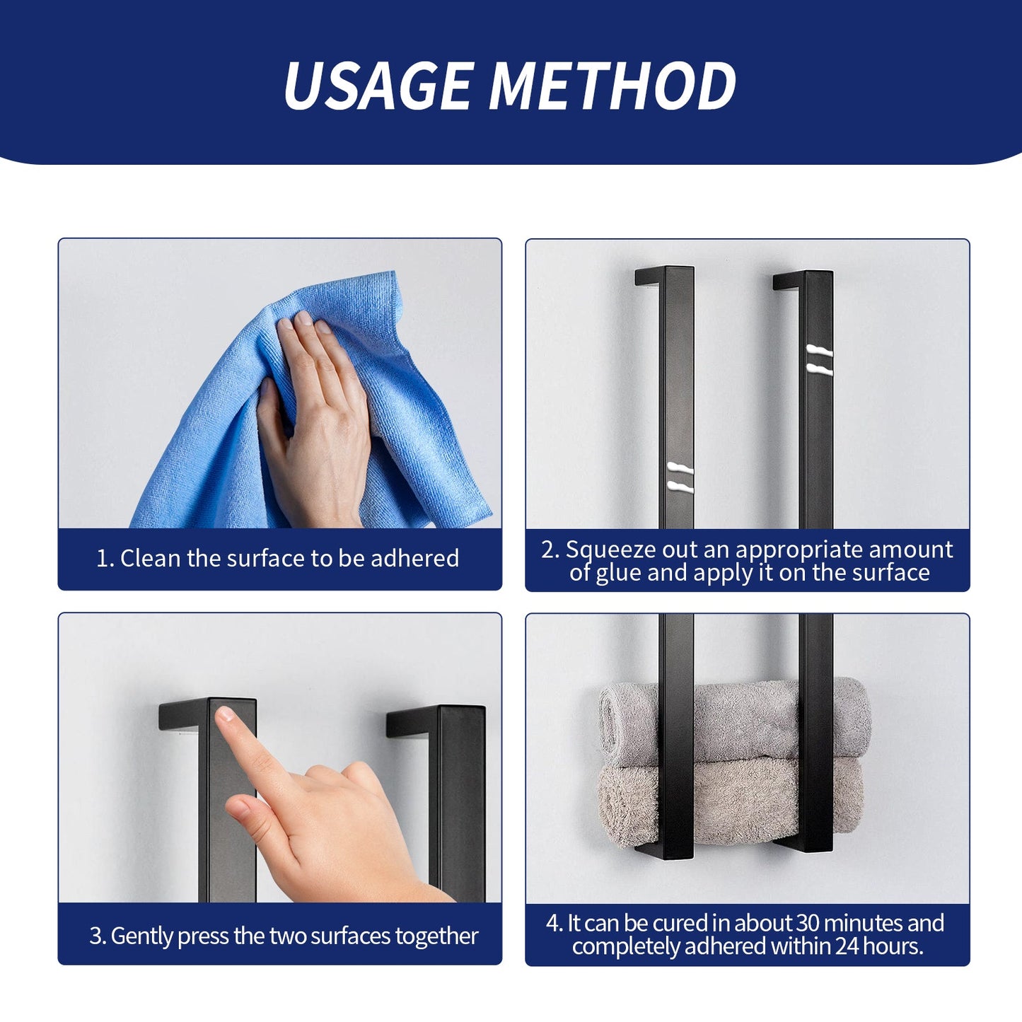 Nail-free Adhesive, Household Hardware Auxiliary Adhesive Glass Shelving Adhesive Hole Free Nail-free Adhesive