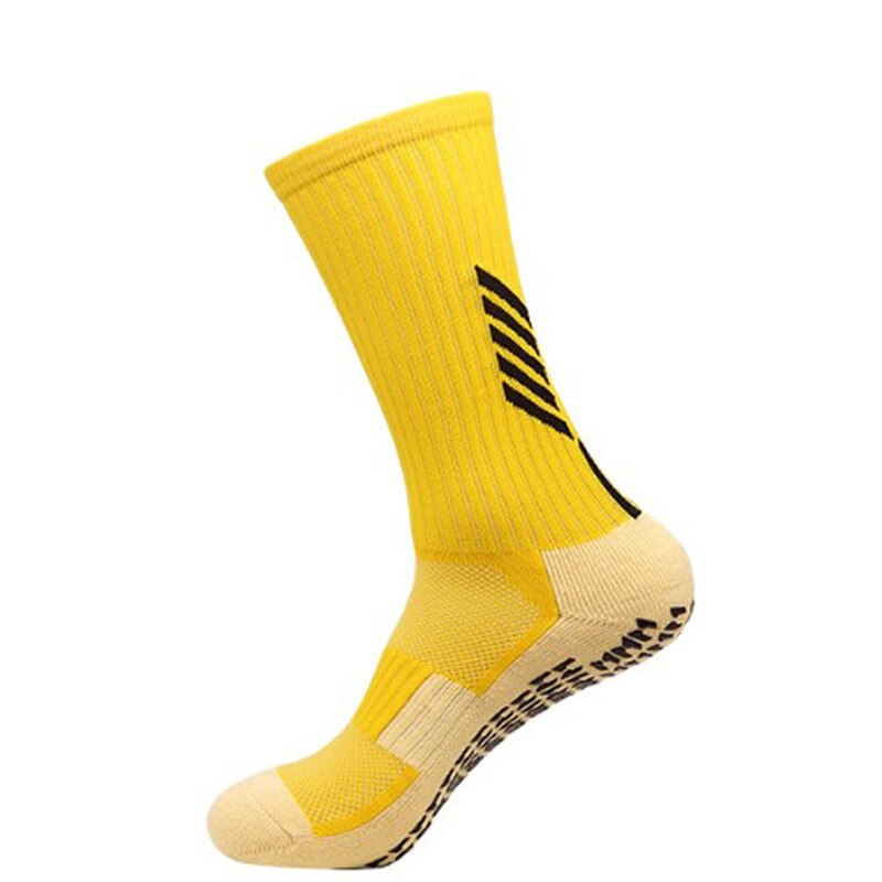 Anti Slip Football Soccer Socks for Men Teenage Kid Boys Sport Grips Crew Socks Black White Blue High Quality