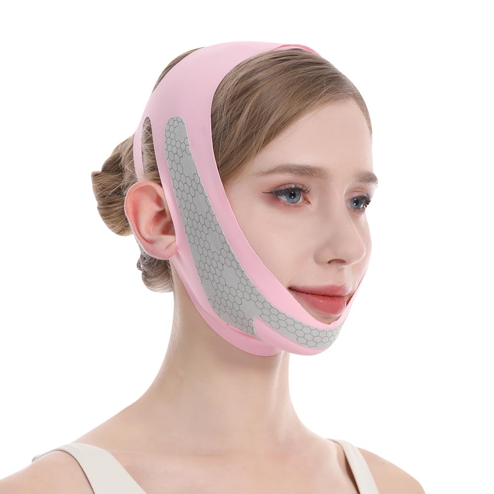 CGYISOL Graphene V Line Lifting Mask Adjustable Double Chin Reducer Pink