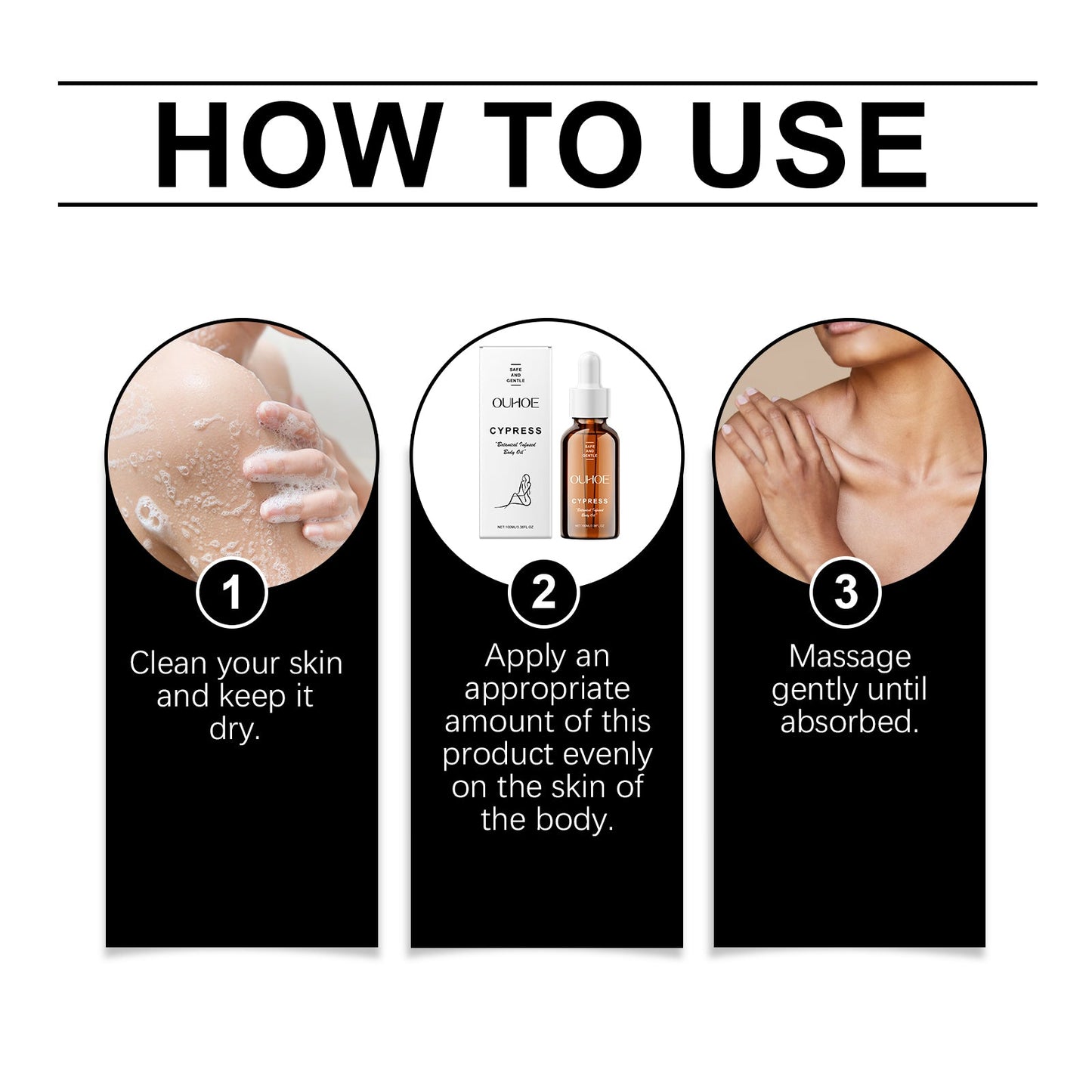 Cypress Body Oil,Daily Gently Moisturizes Whole Body Skin With Cypress Plant Body Care Massage Essential Oil