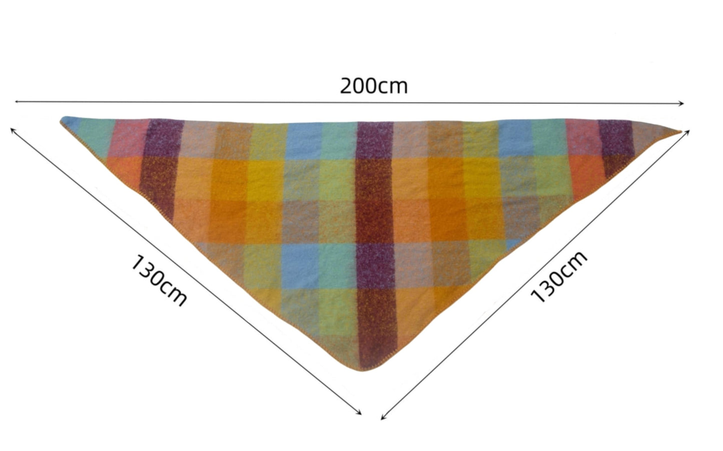Wander Agio Women Shawl Winter Wrap Cashmere Plaid Scarf Yellow Blue Pink 6