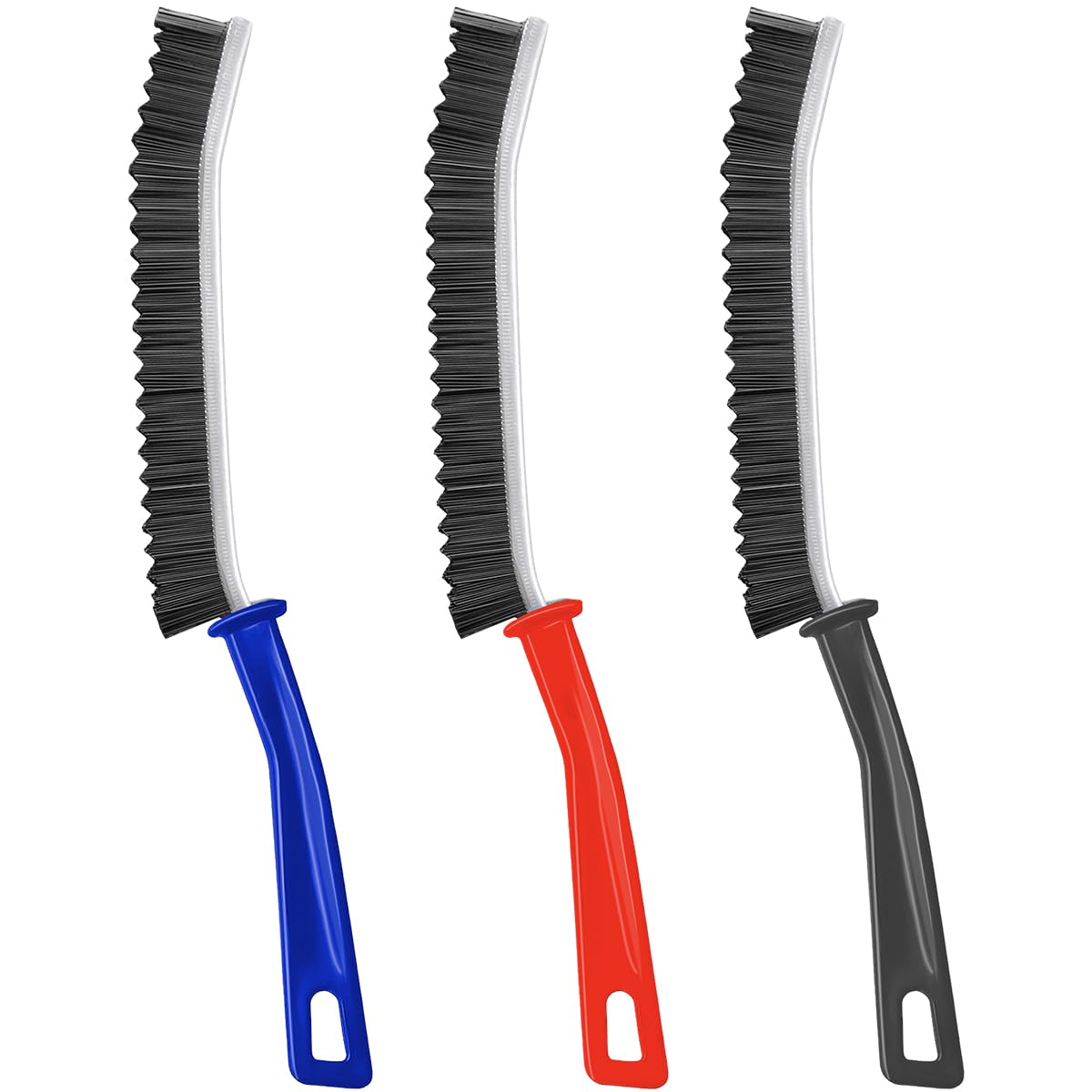 XANGNIER Hard Bristle Crevice Cleaning Brush 3 Pcs Multicolor
