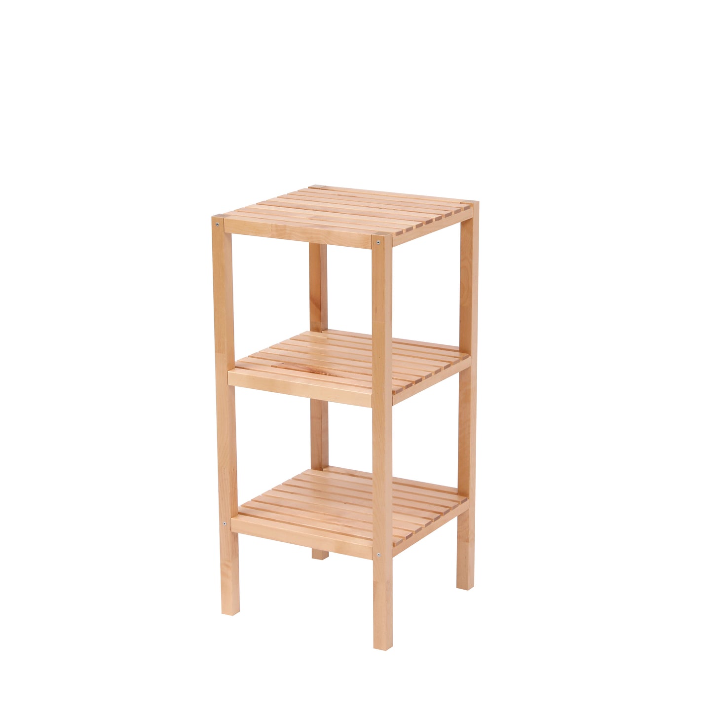 3-Tier Birch Bathroom Shelf, Narrow Shelving Unit, Multifunctional Storage Rack, Corner Rack, for Kitchen, Living Room