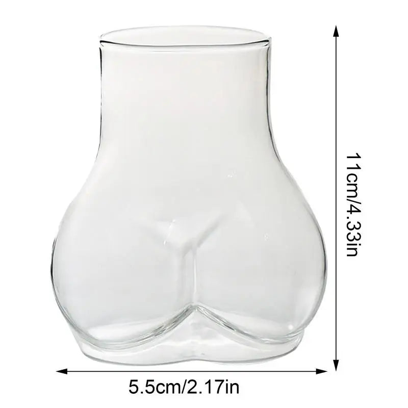 creative Butt Drinking Glass Borosilicate Glass Transparent Butt Drinking Cup Funny Glass Cup For Holiday Thick Coffee Mug