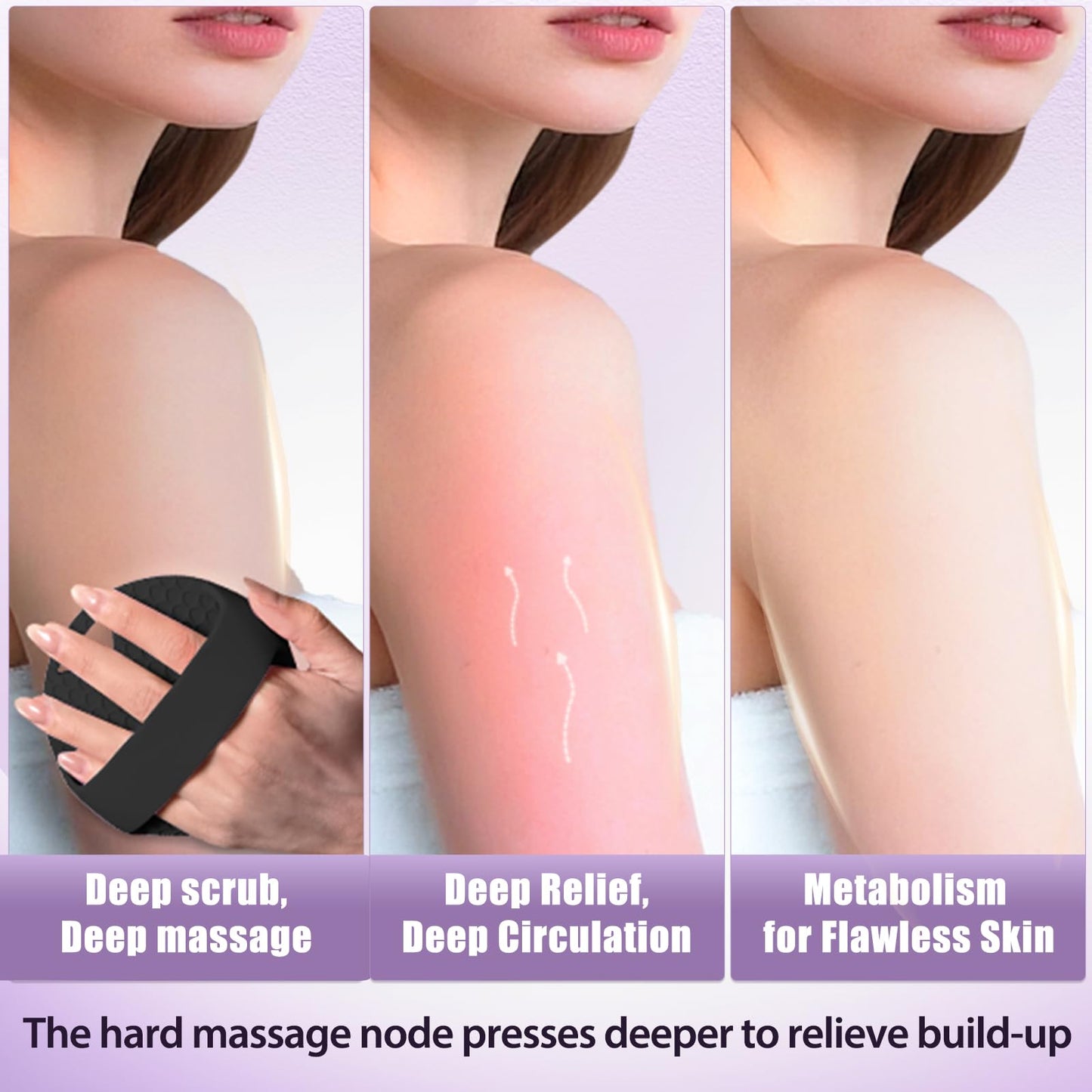Canroom Silicone Body Scrubber Anti Zinc Infused Exfoliating Black