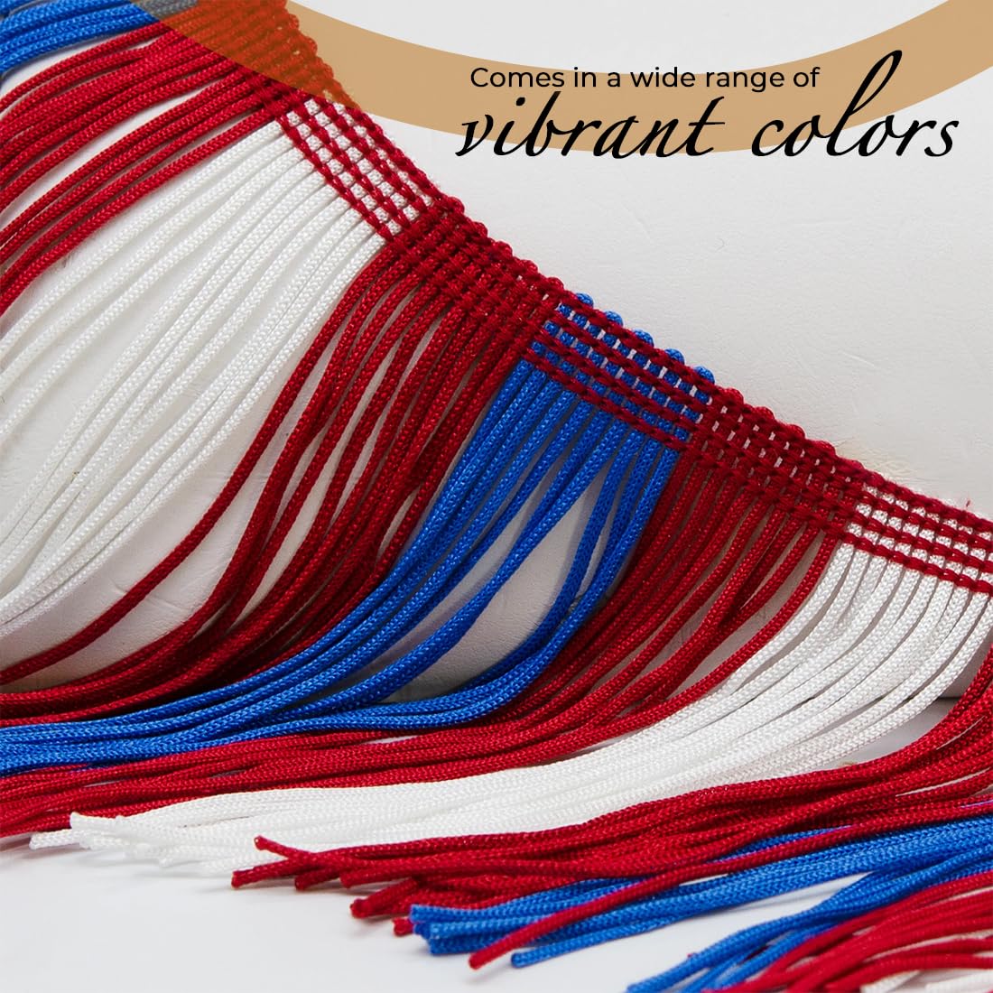 Trims by the Yard 6" Chainette Fringe Trim Polyester Decorative Flag Gold 10yd
