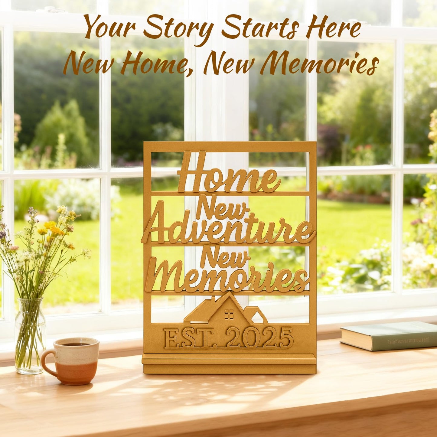 GoHoKi Housewarming Gift Farmhouse Wooden Sign Entry Table Decor New Home