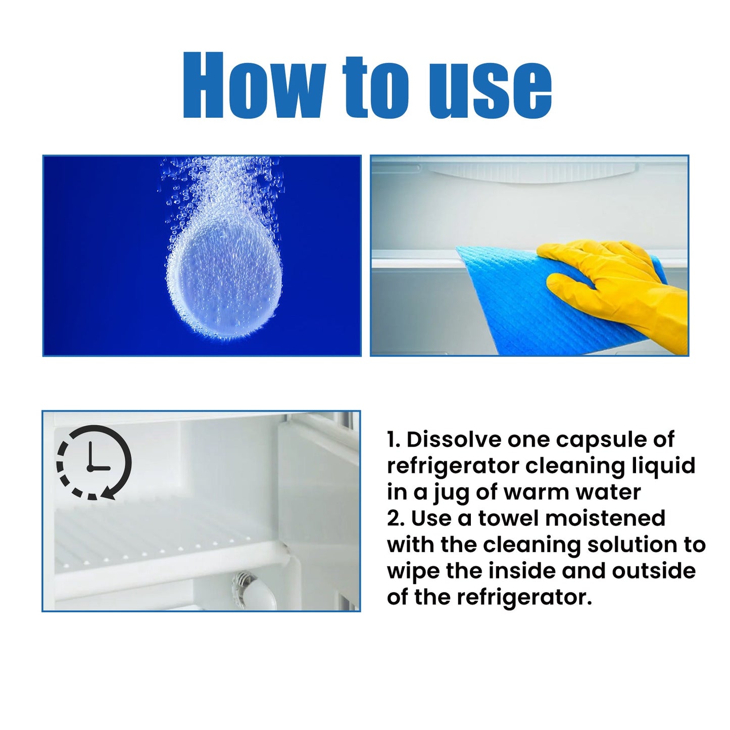 Refrigerator Cleaning Sheet Refrigerator Microwave Oven To Remove Oil And Odor Multi-Purpose Cleaning Sheet