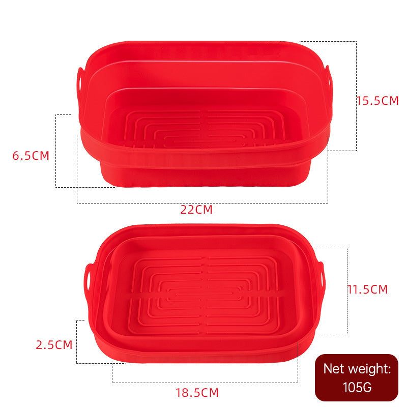 Silica Gel Air Frying Pan Baking Pan Household Food Grade High Temperature Resistant Silica Gel Steaming Pan Pan Pad Baking Cake