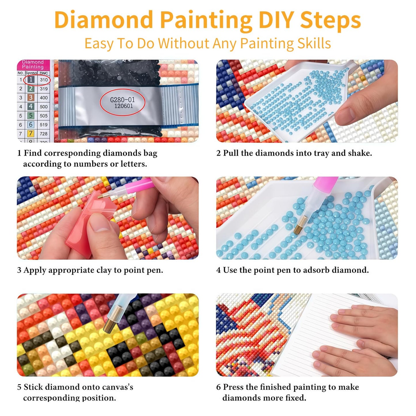 Miairivy God Bless The USA Diamond Art Kit DIY 5D Full Drill 12x16 inches