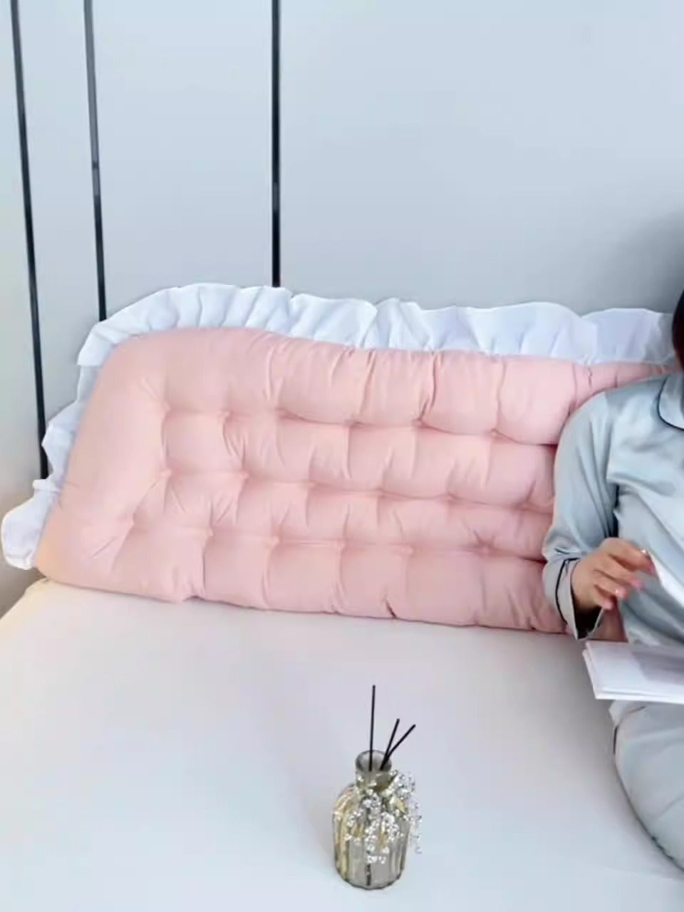 Bedside cushions soft pack bed pillow dormitory reading large back cushion pillow girl sleeping sofa waist protection gift