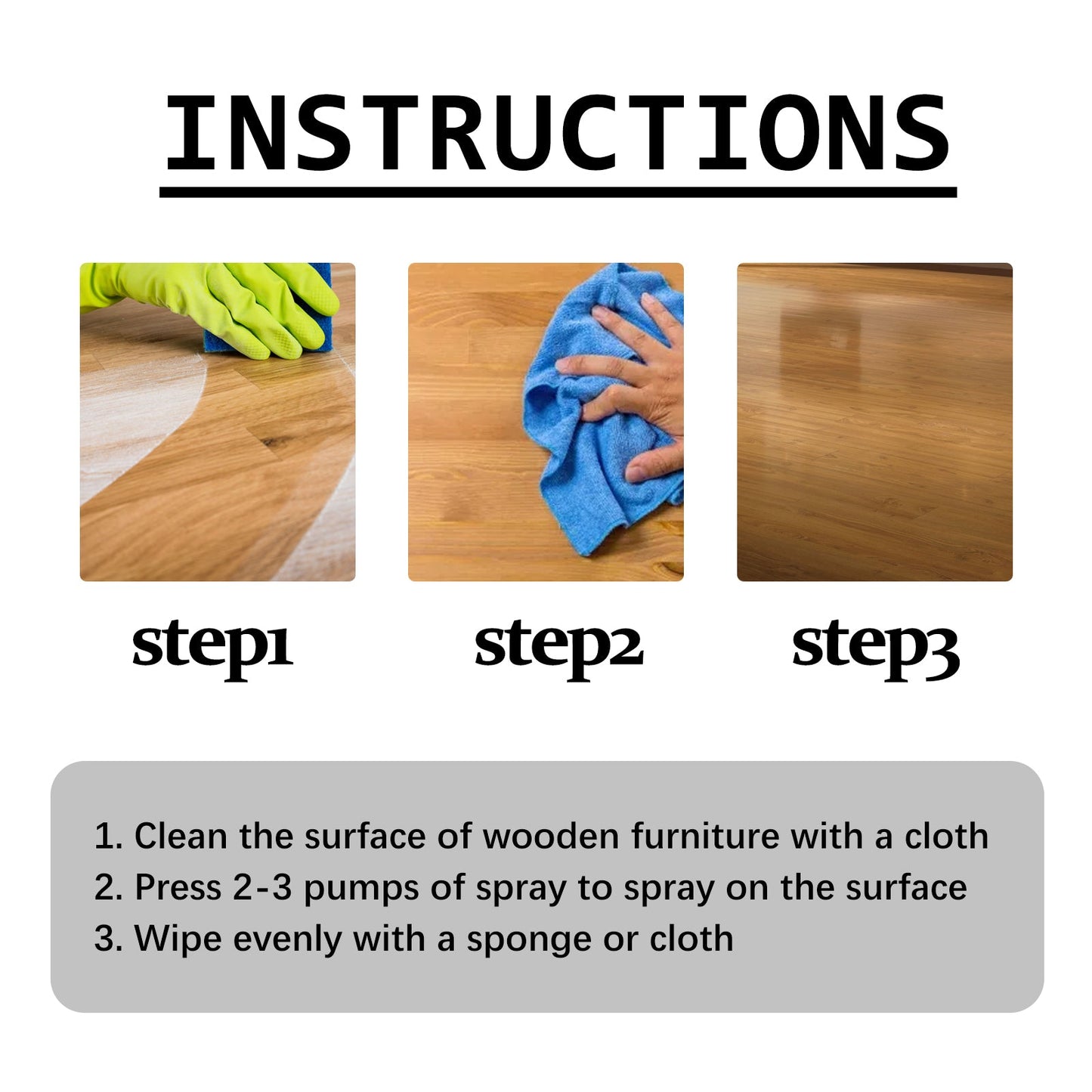 Beeswax Wood Polishing Spray, Furniture Floor Polishing Scratch Renovation Care Spray
