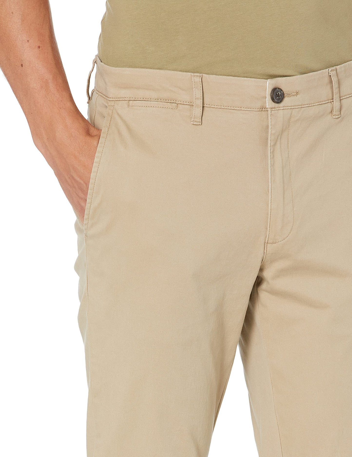 Amazon Essentials Men's Skinny-Fit Washed Stretch Chino Pant Light Khaki 29x34