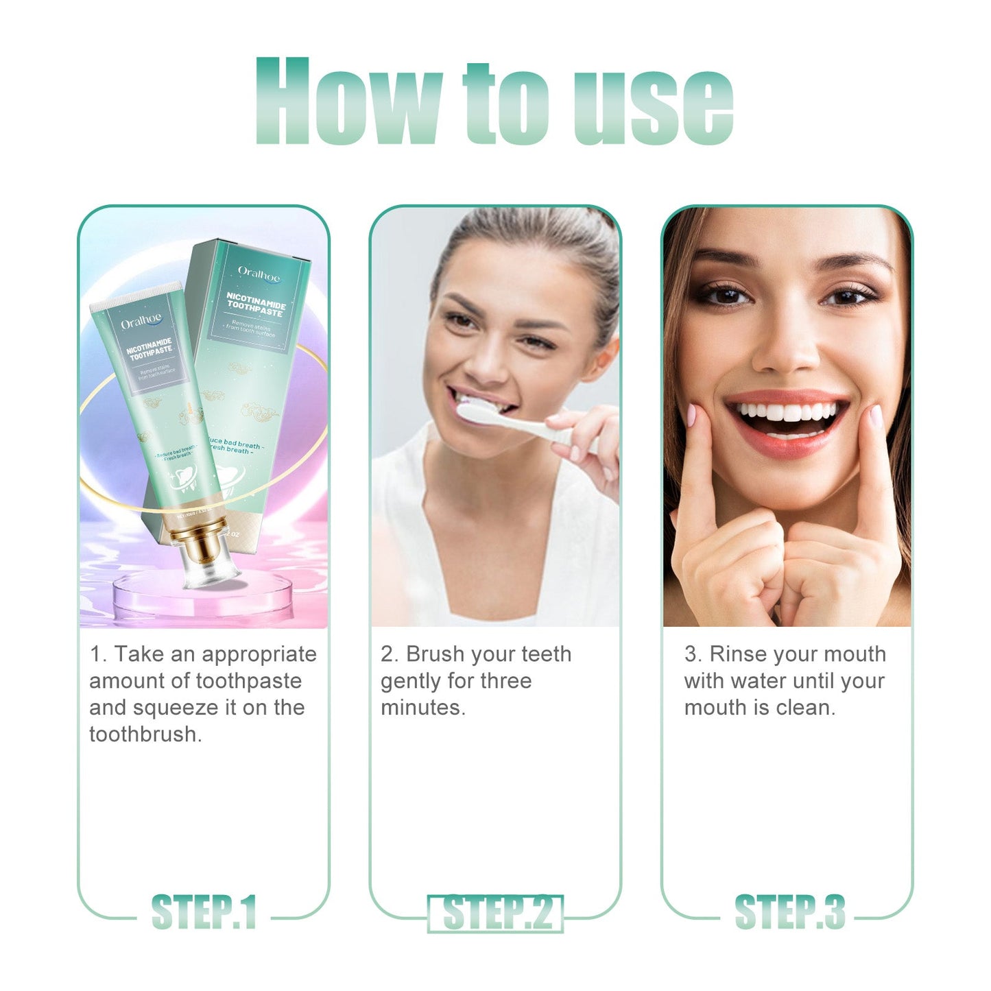 Nicotinamide Toothpaste, Whitening Teeth Clean Tartar Yellow Teeth Fresh Breath Care For Oral Toothpaste