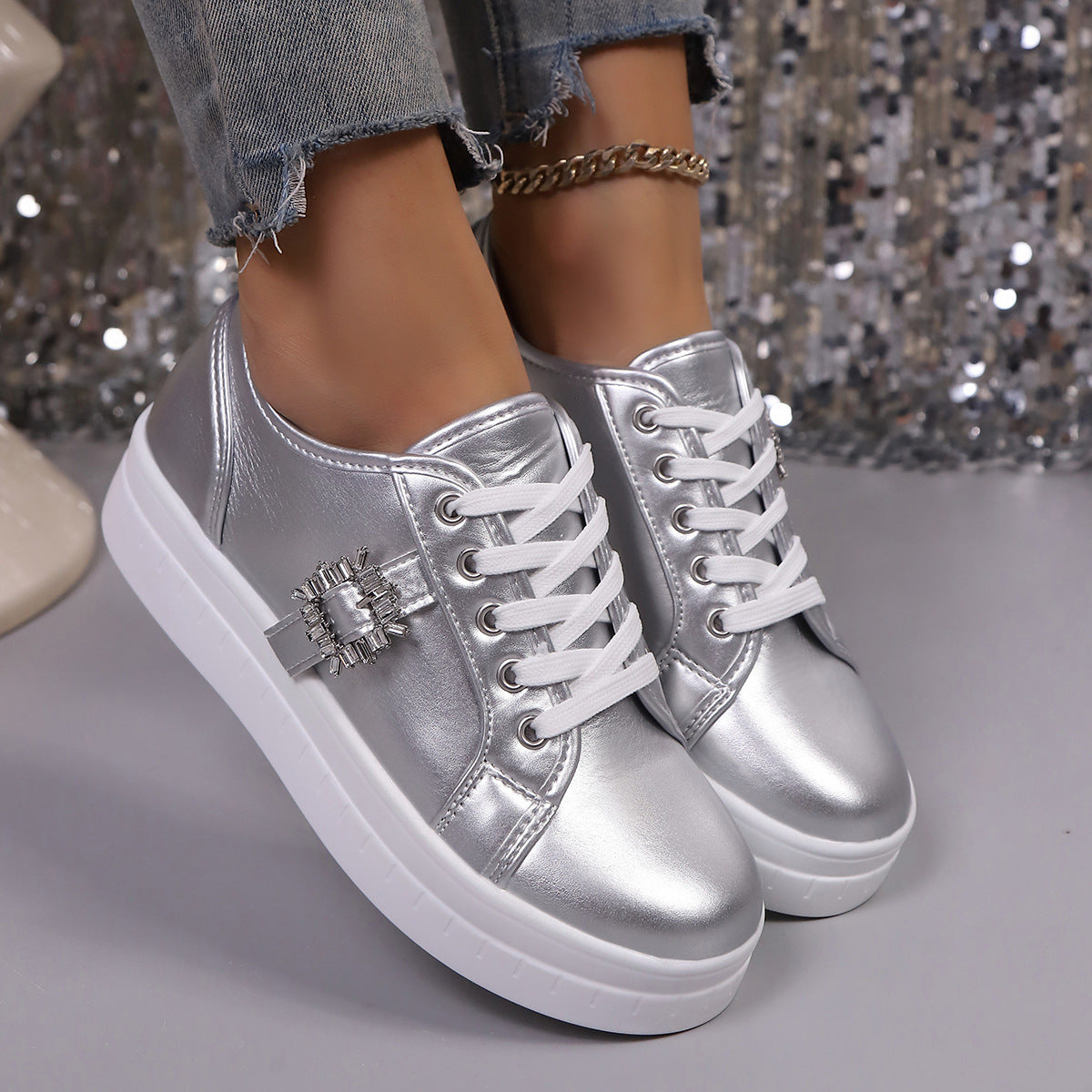 New Soft Bottom Leather Sports Women's Shoes