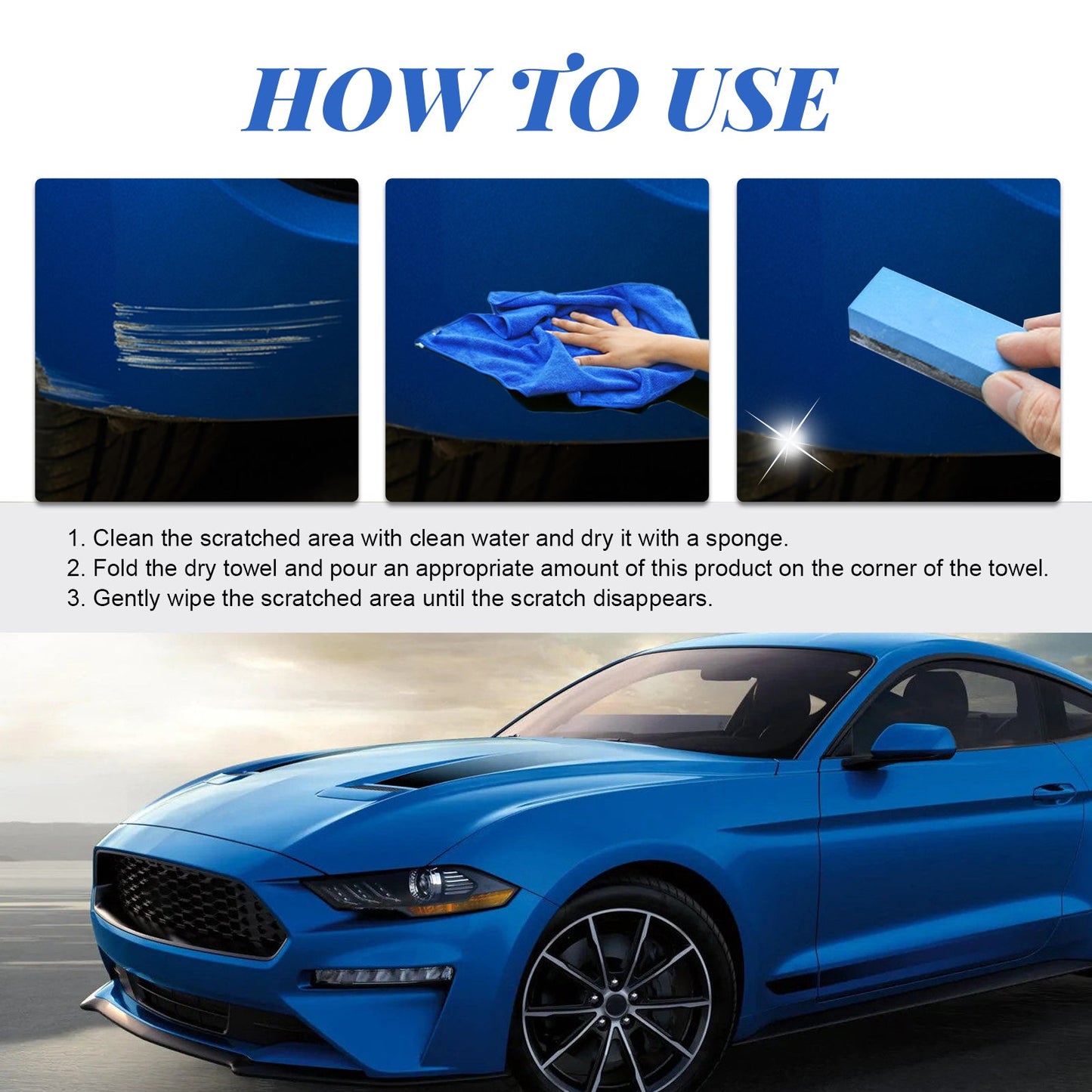 Car Scratch & Swirl Remover, Car Paint Scratches Scratches Repair Cleaning And Polishing Refurbishment Maintenance Kit
