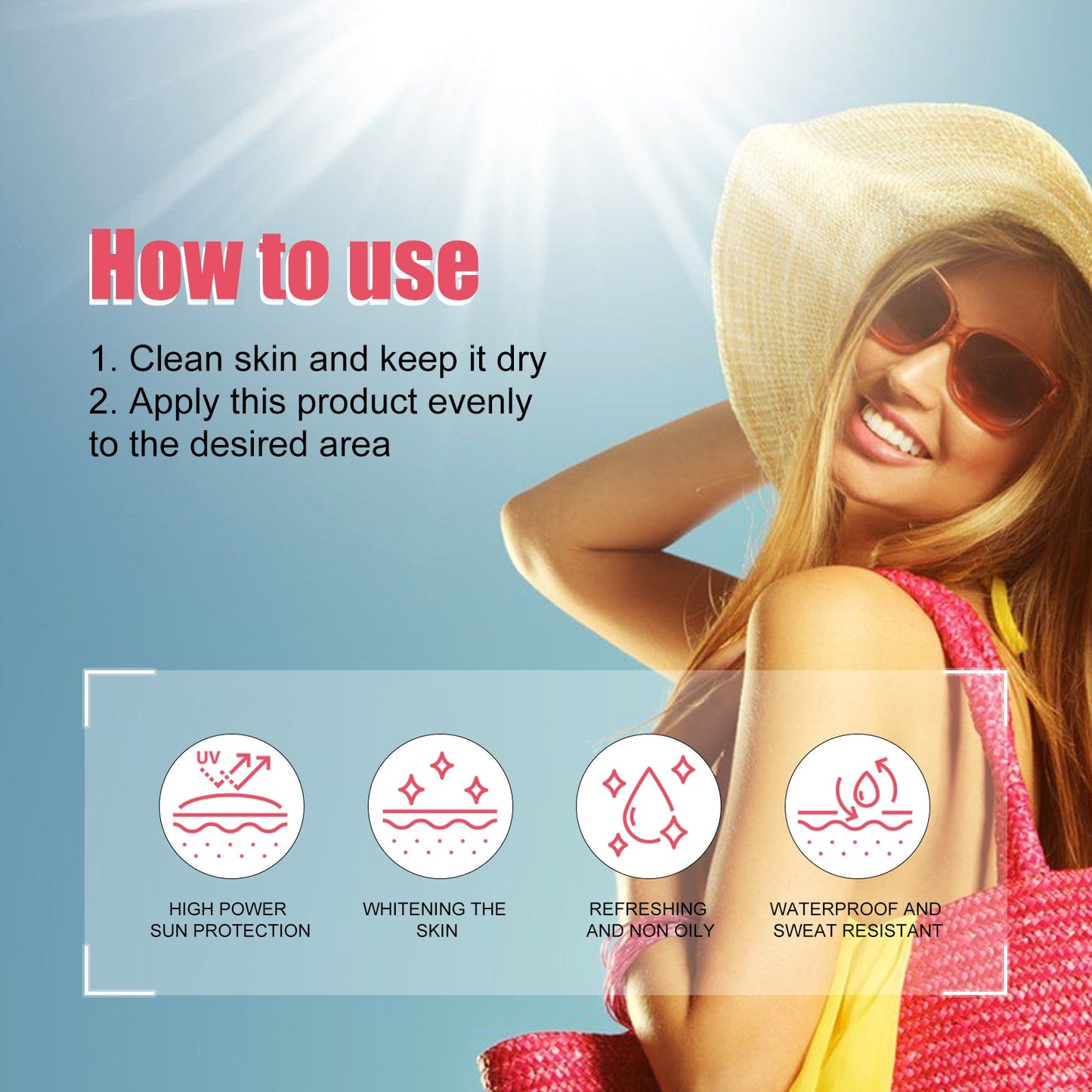 Grapefruit UV Protection Cream, Resist Outdoor UV Isolation Moisturize Anti-Sweat Refreshing Beauty