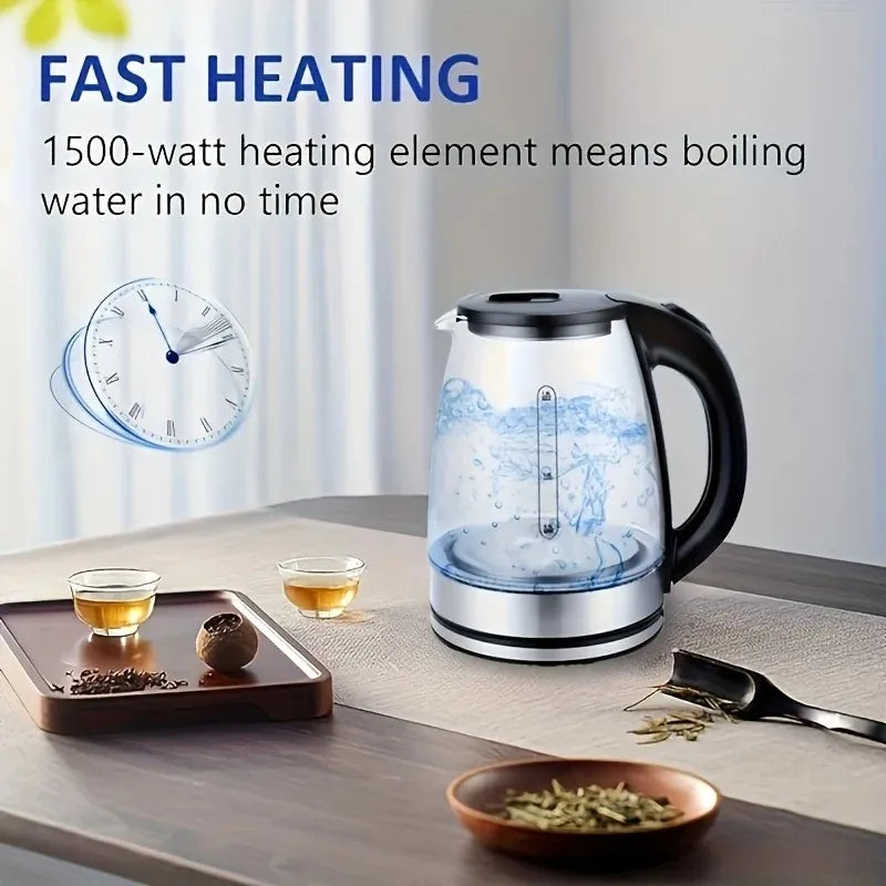Electric Kettle 2L with Auto Shut-Off, Stainless Steel Fast Boiling Water Boiler for Tea & Coffee