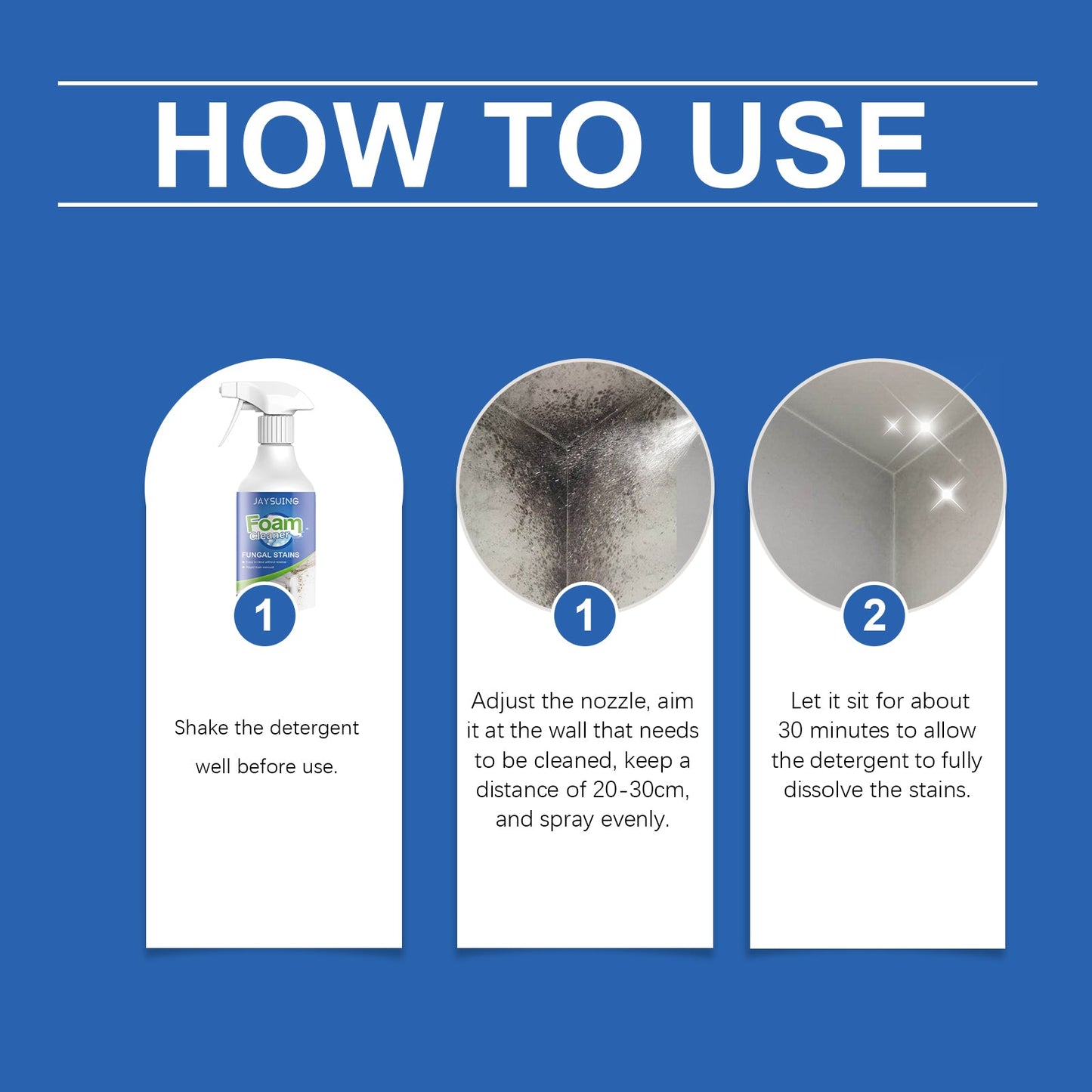 Stain Removal Foam Cleaner, Multi-Purpose Home Cleaner For Moldy Wall Tile