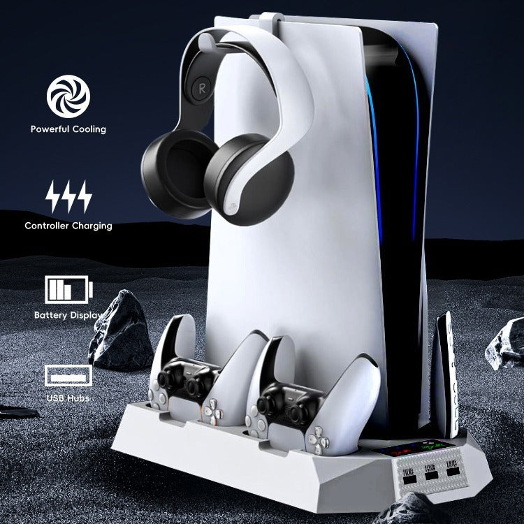 PS5 Slim/PS5 Cooling Stand Optical/Digital Universal Base Multi functional Charging Stand