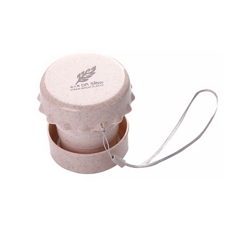 Portable Straw Wheat Plastic Telescopic Drinking Collapsible Folding Cup Travel Camping Convenient Easy To Carry Travel Bottle