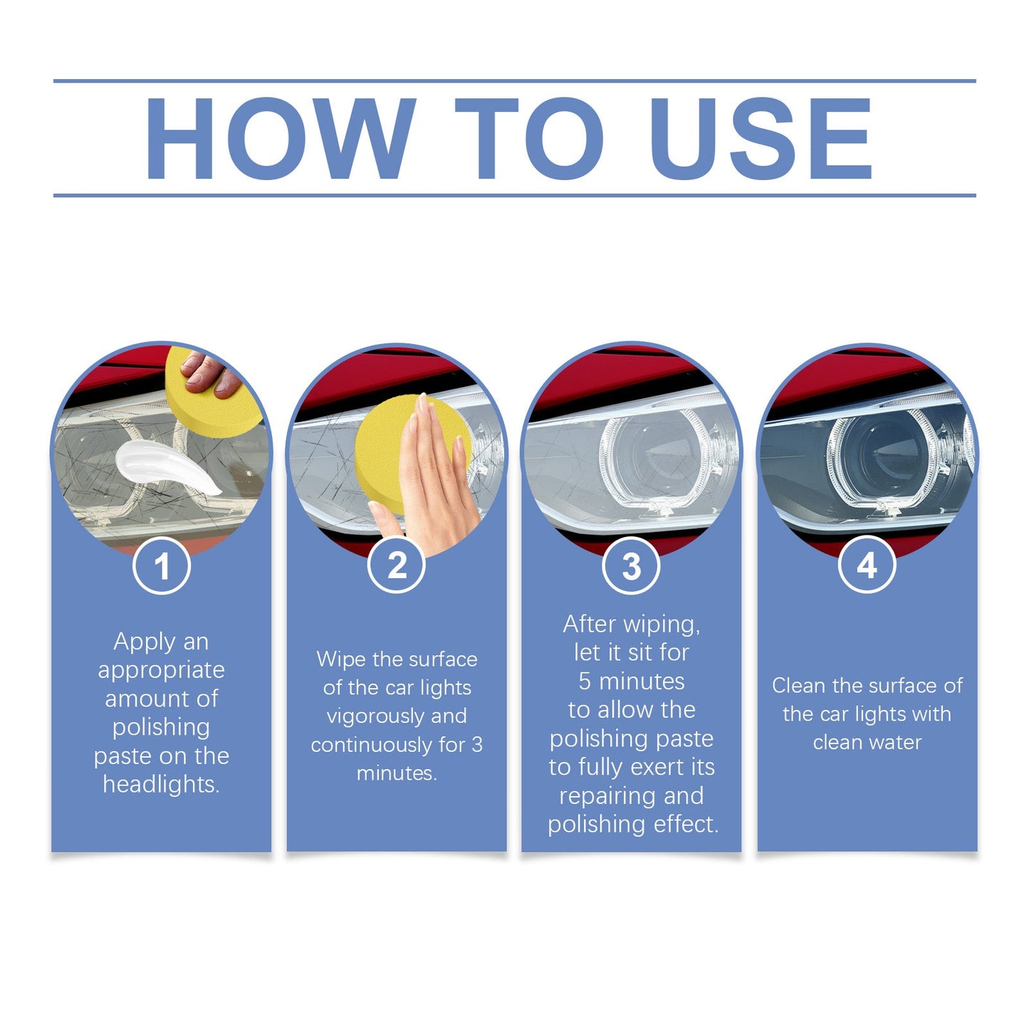 Car Headlight Care Cream Dust Brightening Clean Yellow Polishing Refurbished Car Headlight Care