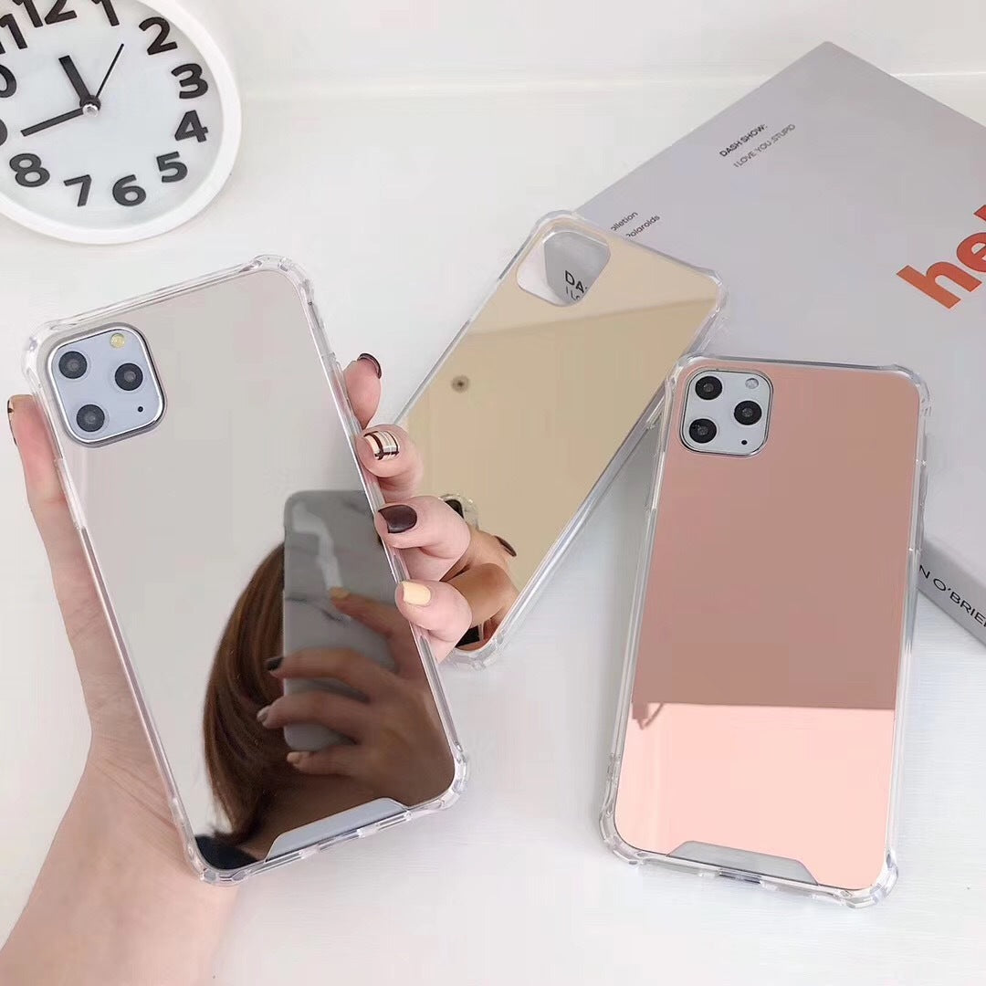 Gasbag Drop Proof Mirror Case for iphone XR XS MAX 13 14 Plus Airbag Soft TPU Phone Cover