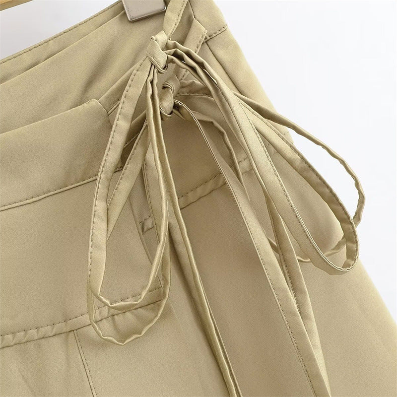 Summer New Style Women's Fashionable Elegant Wrap Skirt with Mid-Waist and Midi Length