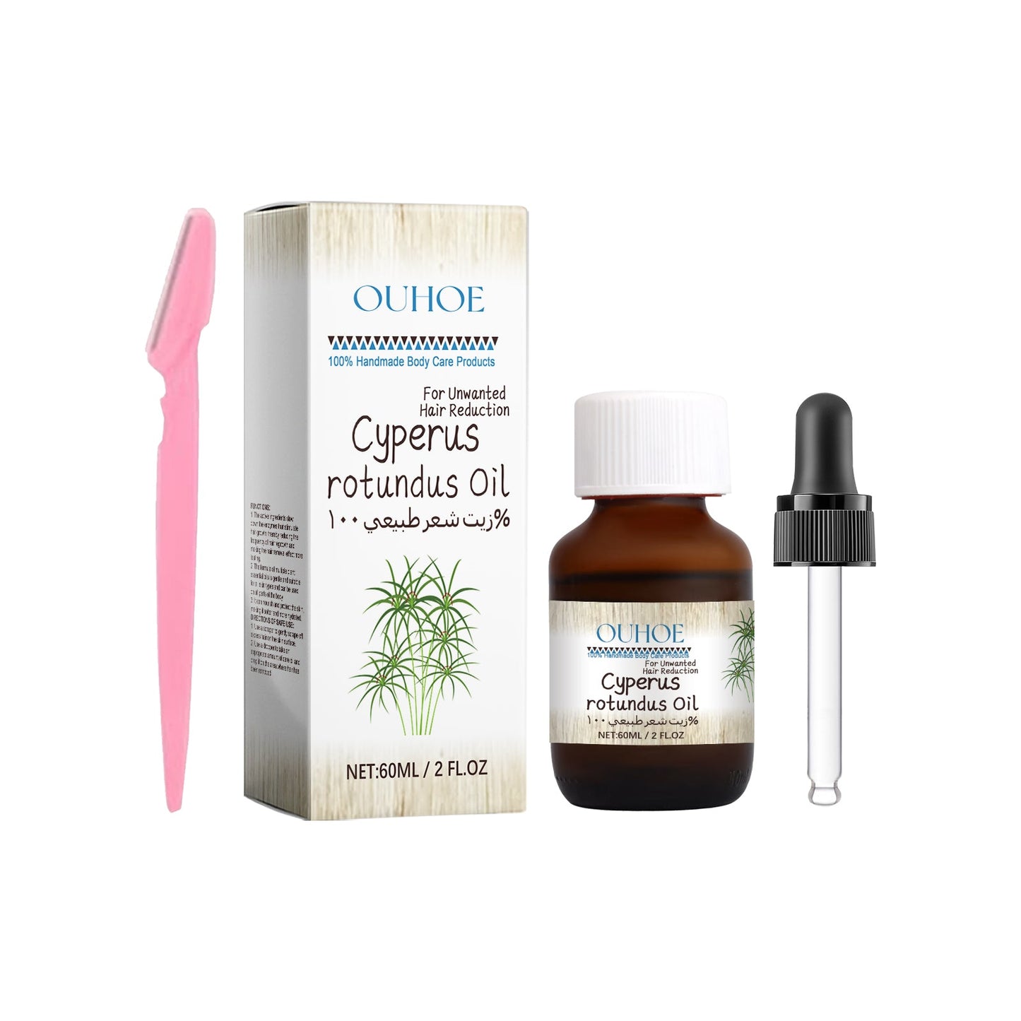 Perfumed Hair Removal Oil, Plant Essential Oil Gentle Care Smooth Body Skin Hair Removal Oil