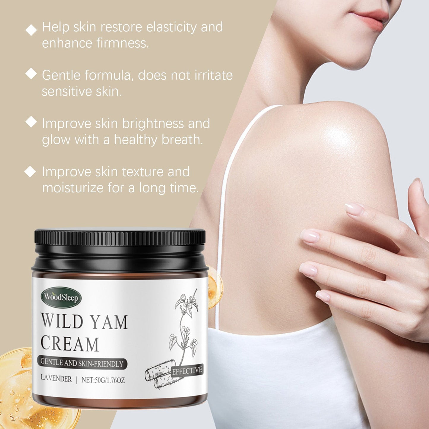 Skin Repair Yam Cream Hydrates Body Skin And Relieves Dry Skin Care Cream