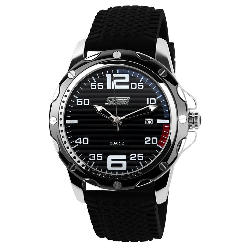 SKMEI 0992 Famous Brand Sport Jelly Quartz Men Casual Watch Calendar Date Work For Luxury Brand Men Dress Wristwatch 30M Waterproof