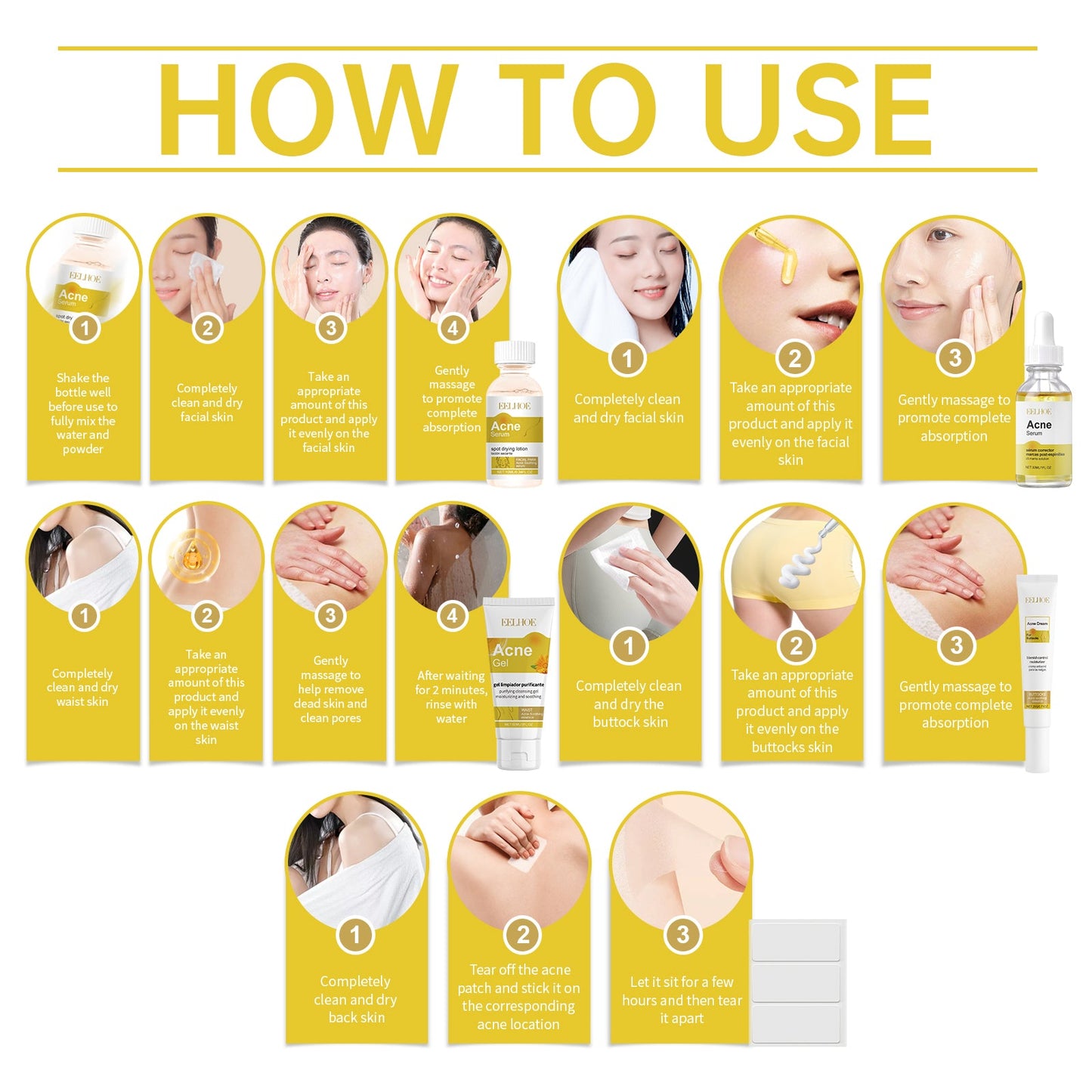 Acne Skin Care Set Skin Care For Acne Skin Is Suitable For Moisturizing And Beautify Soft Skin