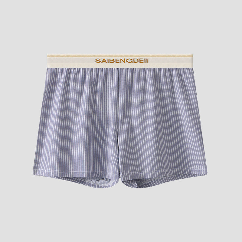 Men's Cotton Breathable Stripes Boxer Plus Size
