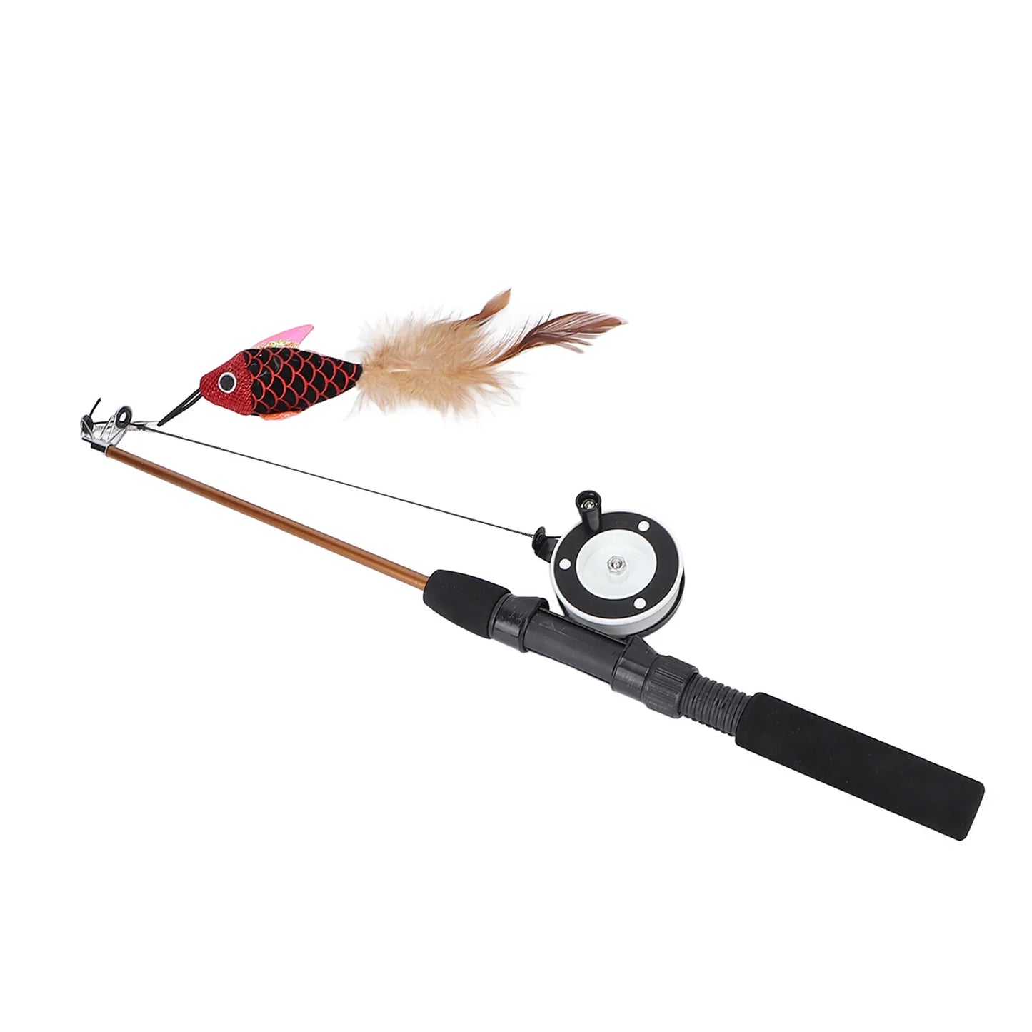 Cat Teaser Wand Cat Fishing Pole Bite Resistance Multifunctional Cat Teaser Wand for Cats Cat