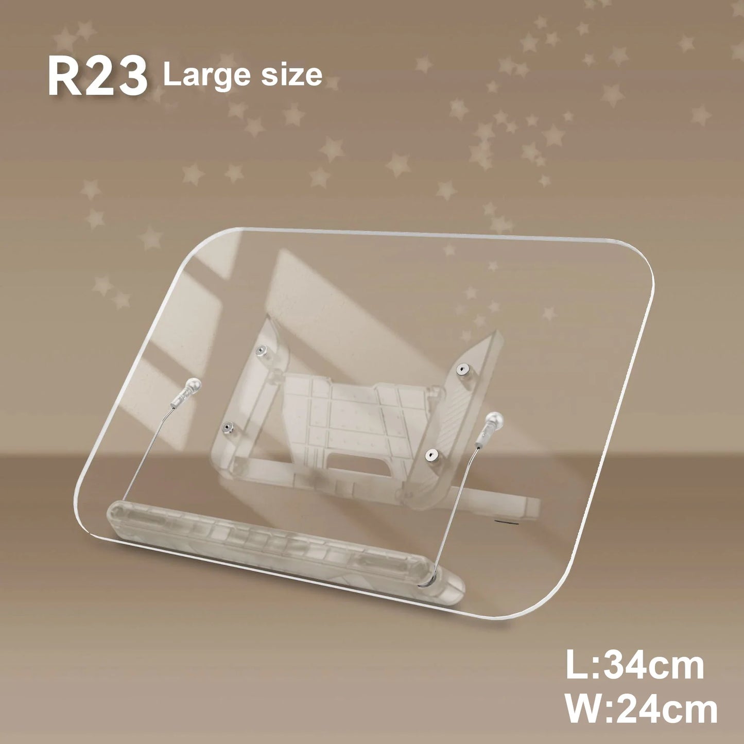 Book Stand for Reading, Adjustable Book Holder with 360° Swivel Base Foldable Stand Recipe Book Holder with Elastic Page Clips