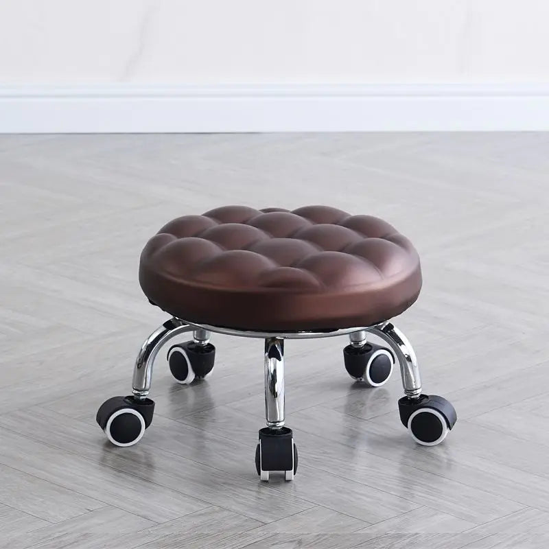 Household wheeled floor-cleaning chairs, wheeled seam sealing stools, low stools, rotating nail and pedicure round stools 스툴