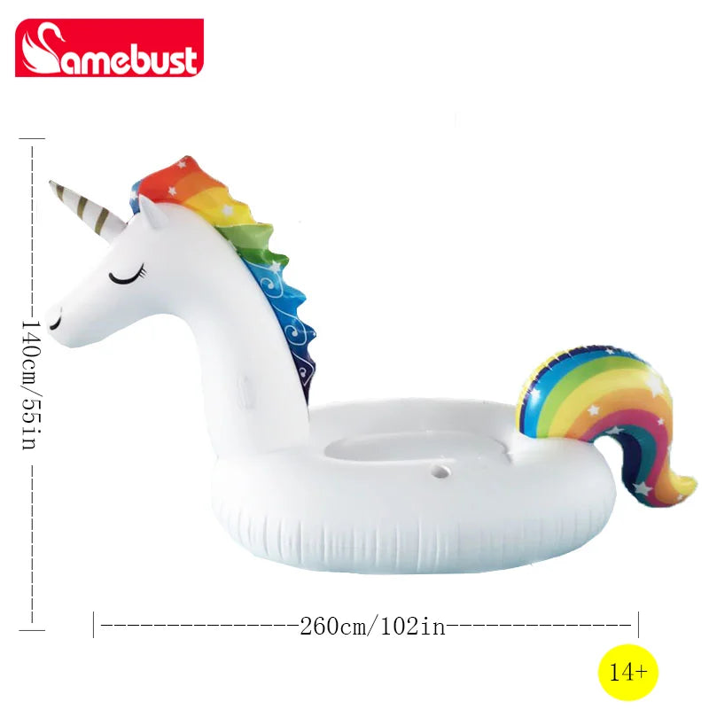 Camebust Inflatable Floating Swimming Pool Floats Unicorn Rider Animal Pool Floatsing Water Lounge Party Decoration