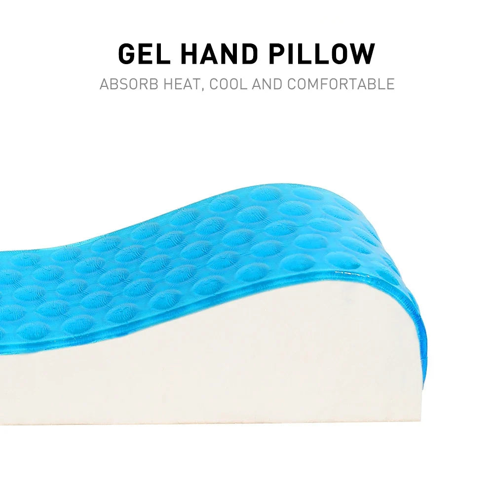 2Pcs Soft Comfortable Memory Gel Armrest Pads Elbow Pillow Resilient Foam Ergonomic Hand Rest for Office Car Game Chair