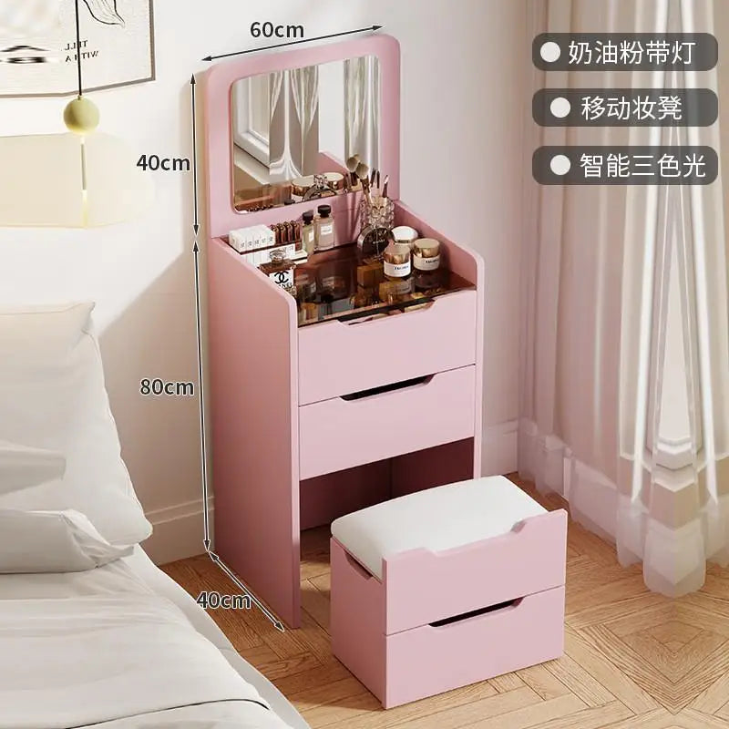 Cream wind dresser modern simple multi-functional 48CM 40CM bedside chest integrated makeup table storage cabinet