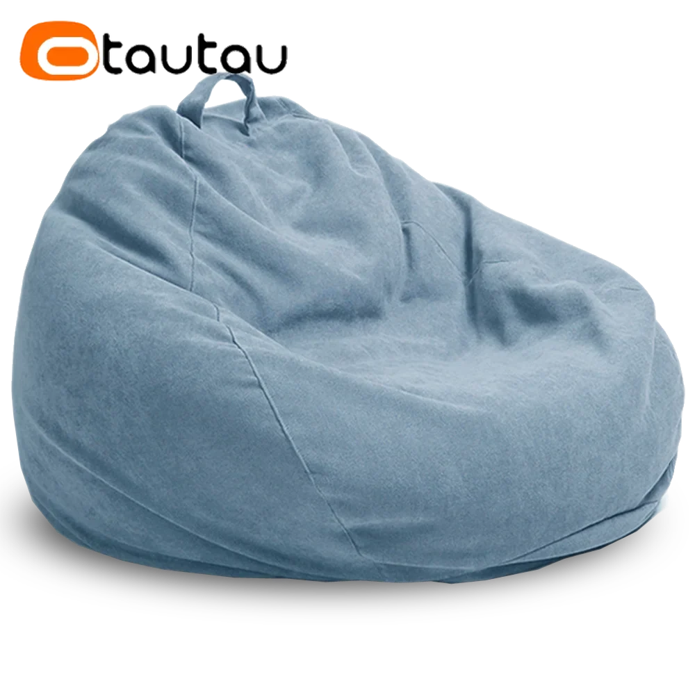 OTAUTAU Thick Waterproof Cotton Bean Bag Cover Without Filler Outdoor Pouf Chair Beanbag Puff Sofa Lounge Recliner Sac DD023
